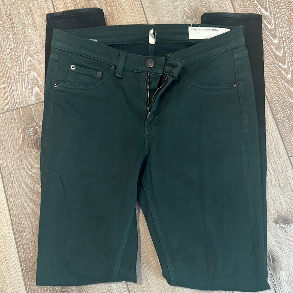 Green Rag + Bone Jeggings